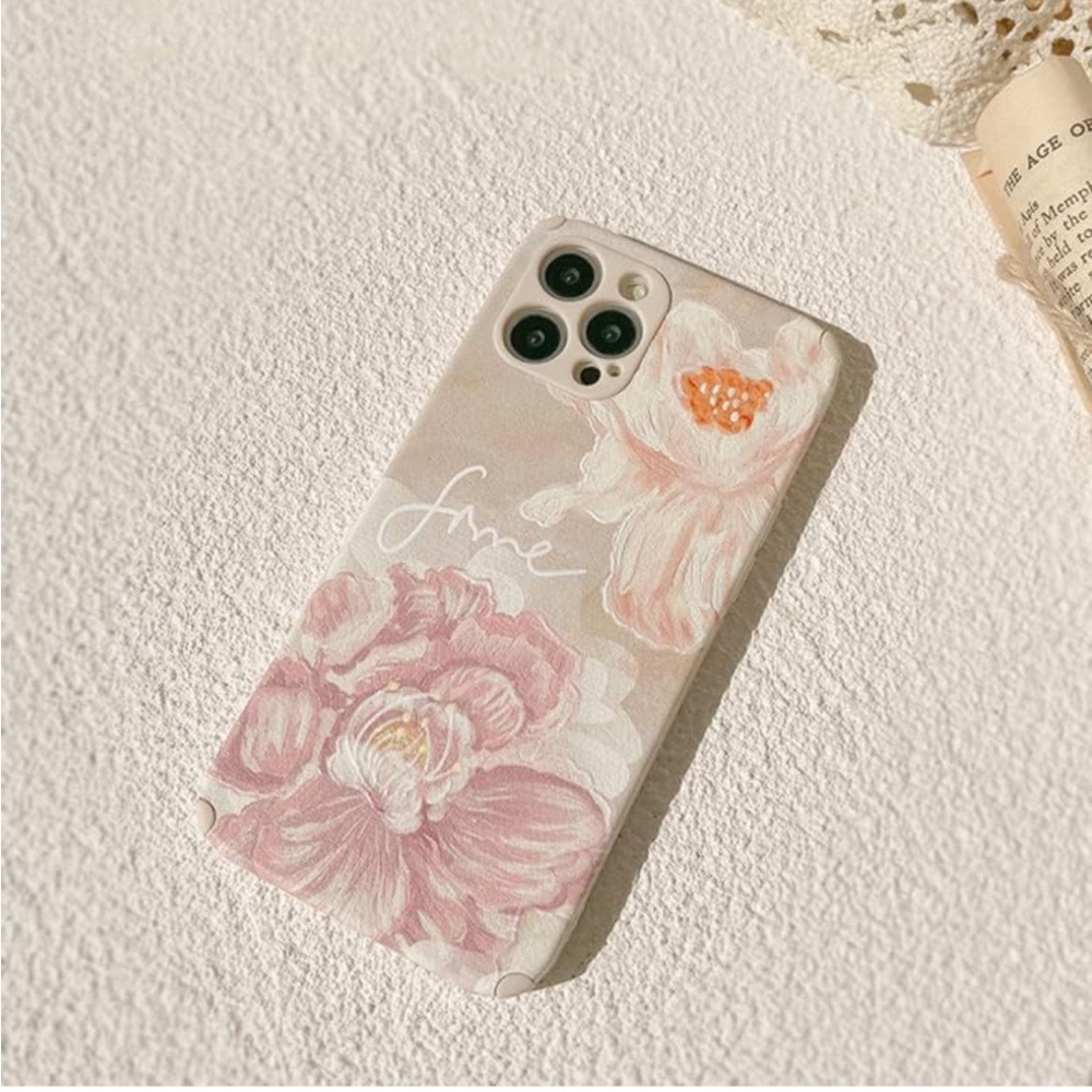 5for$10 Paler Floral iPhone 12 Pro Max Case, Aesthetic TPU Cover Protection Case